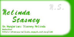 melinda stasney business card